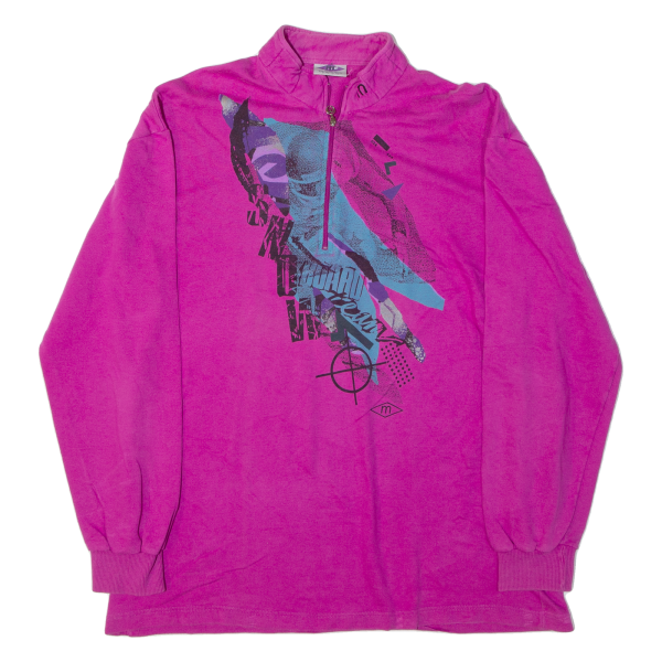 MASSER Ski Womens Sweatshirt Pink 1 4 Zip 90s L Online now