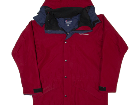 BERGHAUS Mens Rain Jacket Red Hooded S Online now