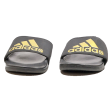 ADIDAS Slider Sandals Black Leather Mens UK 10 For Discount