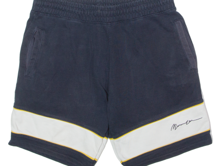 MENACE Mens Casual Shorts Blue Relaxed Colourblock M W32 Online Hot Sale