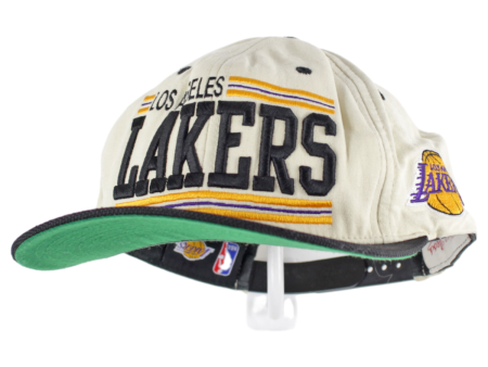 MITCHELL & NESS Los Angeles Lakers Mens Snapback Cap Cream Online Hot Sale