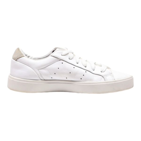 ADIDAS Sleek 2019 Low Top Trainers White Leather Womens UK 4.5 Supply