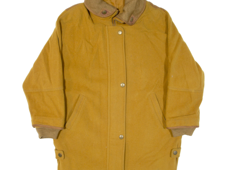 Womens Overcoat Coat Yellow Knit Wool UK 8 Hot on Sale