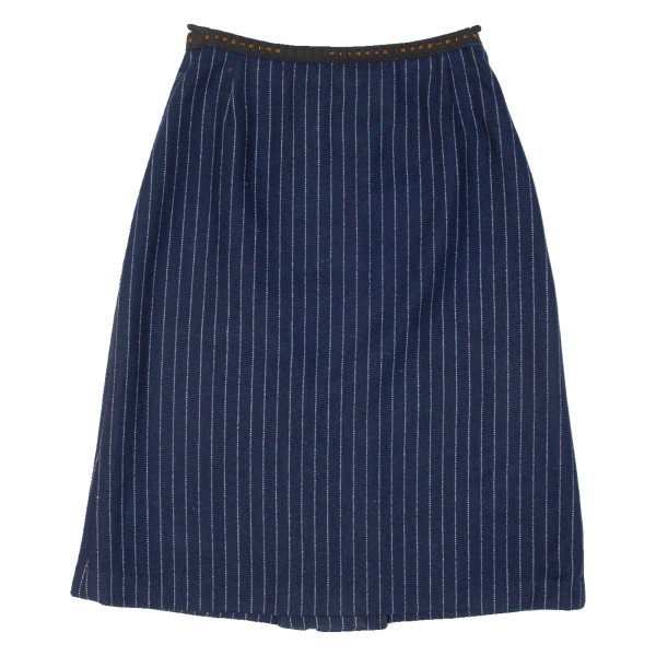 GOLD ZACK STABILO Womens Pencil Skirt Blue Knee Length Pinstripe M Supply