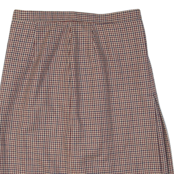 Womens A-Line Skirt Brown Knee Length 90s Plaid M For Cheap