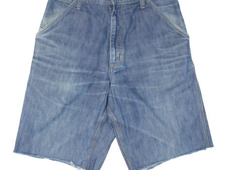 CARHARTT Cut Off Mens Denim Shorts Blue M W30 Online Sale