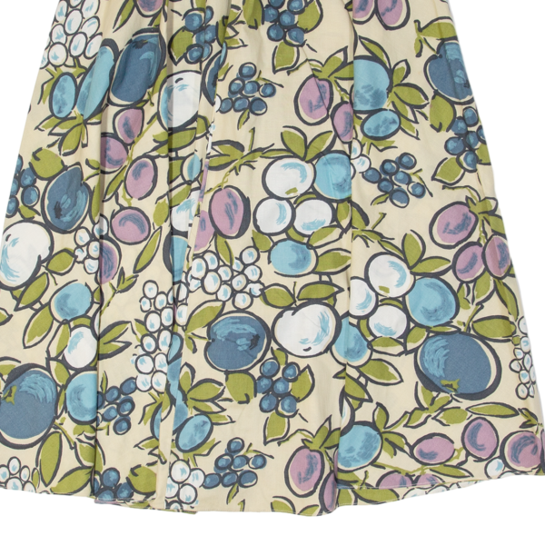 PITAVA All Over Fruit Print Womens Swing Skirt Cream Midi S Supply