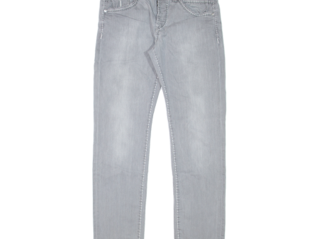 CAMP DAVID Mens Jeans Grey Slim Straight Stone Wash W31 L34 Online Hot Sale