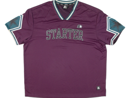 STARTER Black Label Mens Jersey Maroon V-Neck L Online Hot Sale