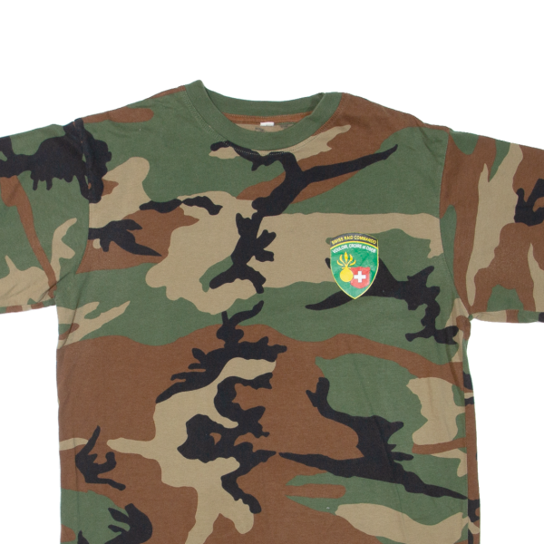 Swiss Raid Commando Camo Mens T-Shirt Green M Hot on Sale