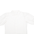 Womens Blouse Shirt White Collared L Cheap