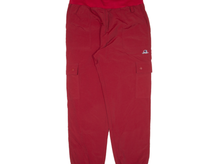 CHAMPION Cargo Womens Track Pants Red Tapered XL W32 L29 Hot on Sale