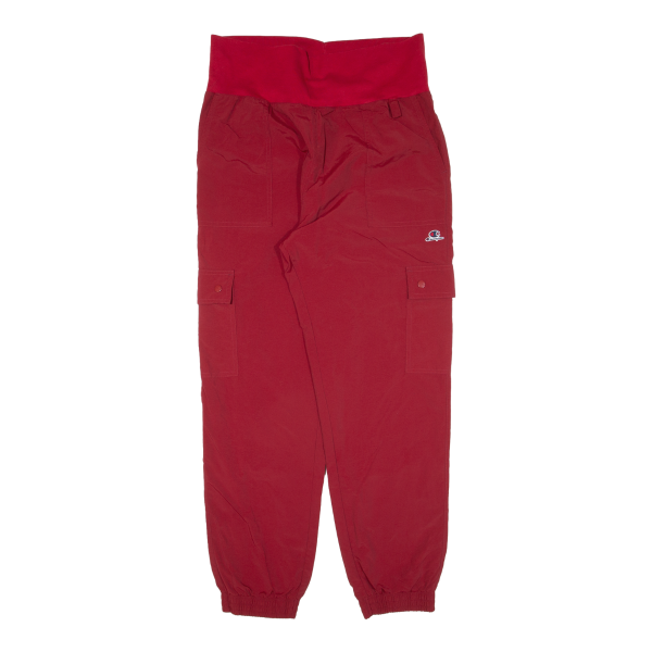 CHAMPION Cargo Womens Track Pants Red Tapered XL W32 L29 Hot on Sale