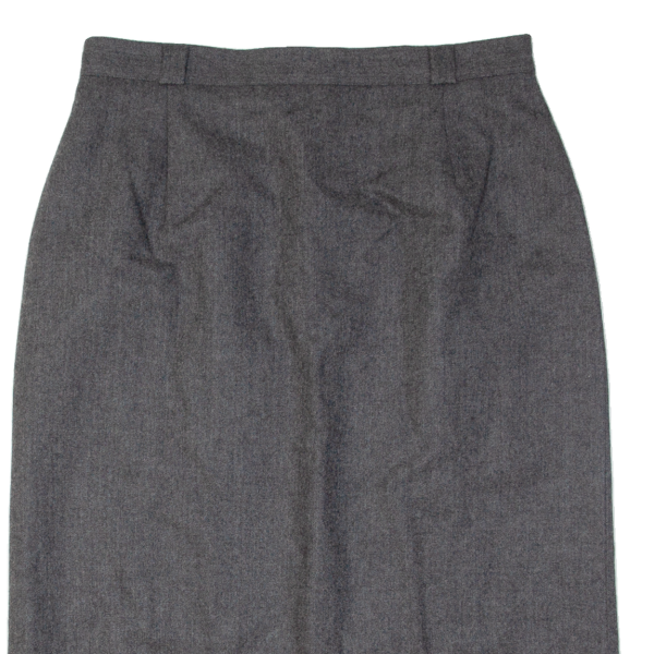 Womens Pencil Skirt Grey Knee Length Wool UK 16 For Discount