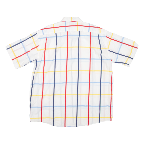 ALBA MODA Mens Shirt White 90s Check XL Supply