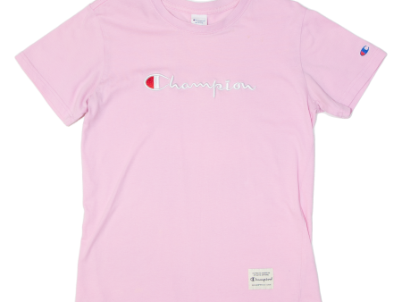 CHAMPION Womens T-Shirt Pink USA M Supply