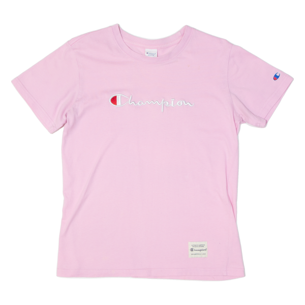 CHAMPION Womens T-Shirt Pink USA M Supply