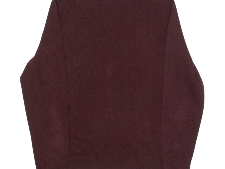 BURTON Mens Jumper Maroon Crew Neck Tight Knit L For Discount