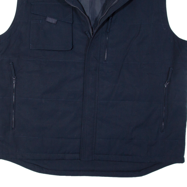 RUSSELL ATHLETIC Mens Gilet Blue 3XL Fashion