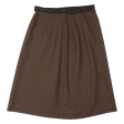 GOLD ZACK STABILO Womens A-Line Skirt Brown Knee Length M Fashion