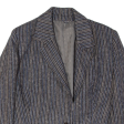 Womens Blazer Jacket Grey Striped S Fashion