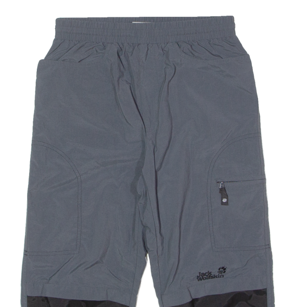 JACK WOLFSKIN 3 4 Length Boys Utility Shorts Grey Colourblock M W25 Online Sale