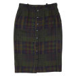 HAMMER Womens Straight Skirt Green Midi Wool 90s Plaid L Online now