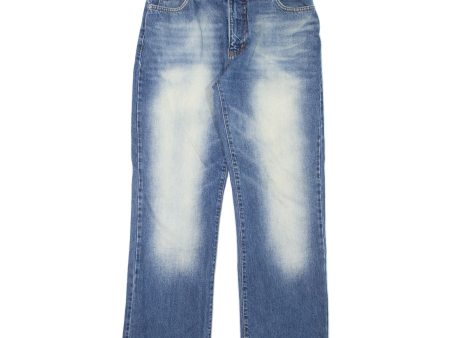 REJECT Mens Jeans Blue Regular Straight Stone Wash W29 L30 For Sale