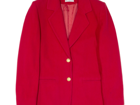 WEINBERG Womens Blazer Jacket Red Wool M on Sale