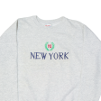 HANES New York Womens Sweatshirt Grey USA M Hot on Sale