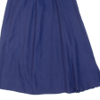 Semi Pleated Womens A-Line Skirt Blue Midi M Fashion