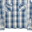 ATLAS Mens Shirt Blue Plaid Long Sleeve M Fashion