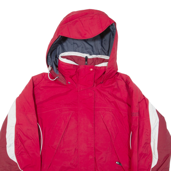 COLUMBIA Omni-Shield Womens Rain Jacket Red Nylon Hooded M Online Hot Sale