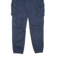 TERRANOVA Cargo Mens Trousers Blue Slim Tapered W33 L30 Sale