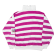 AMERICA WEAR Striped Womens Sweatshirt Pink 1 4 Zip 90s USA L Supply