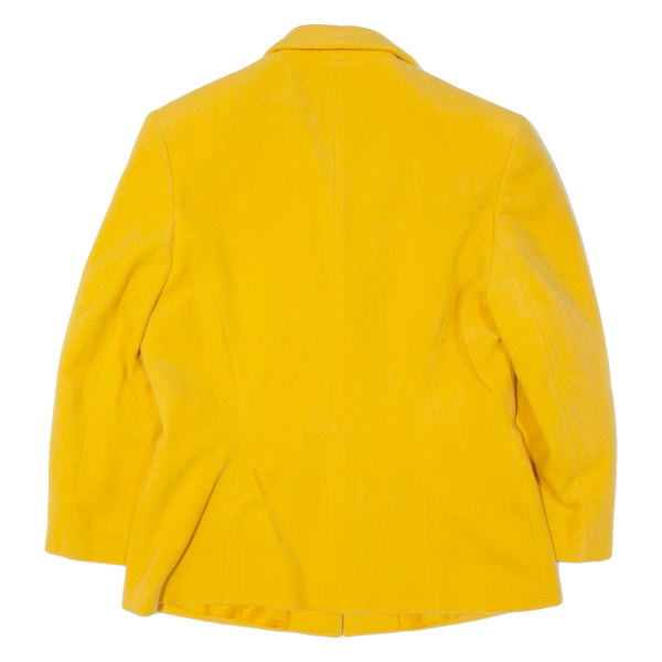 SCHILD Womens Blazer Jacket Yellow Wool UK 12 Discount