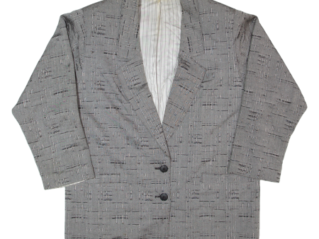 RENE FONTAINE Womens Blazer Jacket Grey L Online