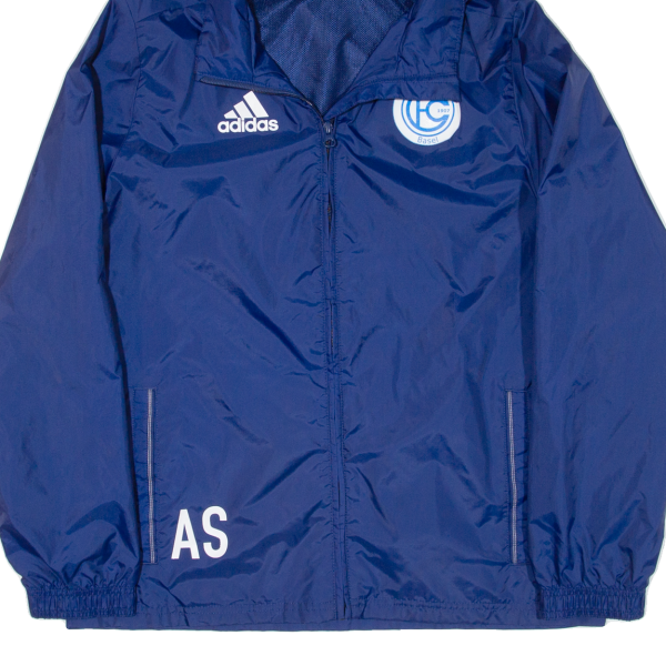 ADIDAS Boys Rain Jacket Blue Hooded L For Discount