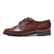 COLE HAAN Derby Shoes Maroon Leather Mens UK 9 on Sale