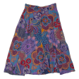 Asymmetrical Womens A-Line Skirt Blue Midi Floral M For Discount