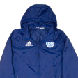 ADIDAS Boys Rain Jacket Blue Hooded L For Discount