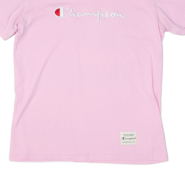 CHAMPION Womens T-Shirt Pink USA M Supply