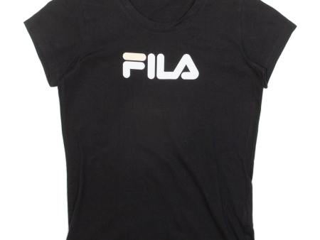 FILA Mens T-Shirt Black XS Hot on Sale