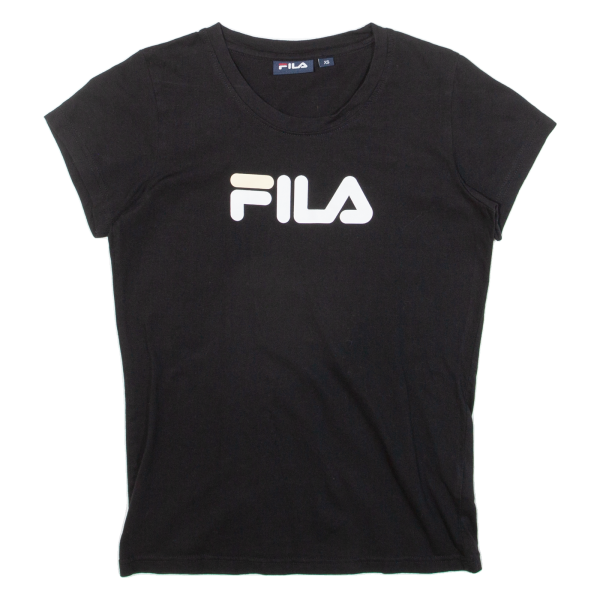 FILA Mens T-Shirt Black XS Hot on Sale