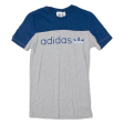 ADIDAS ORIGINALS Mens T-Shirt Grey XS Hot on Sale