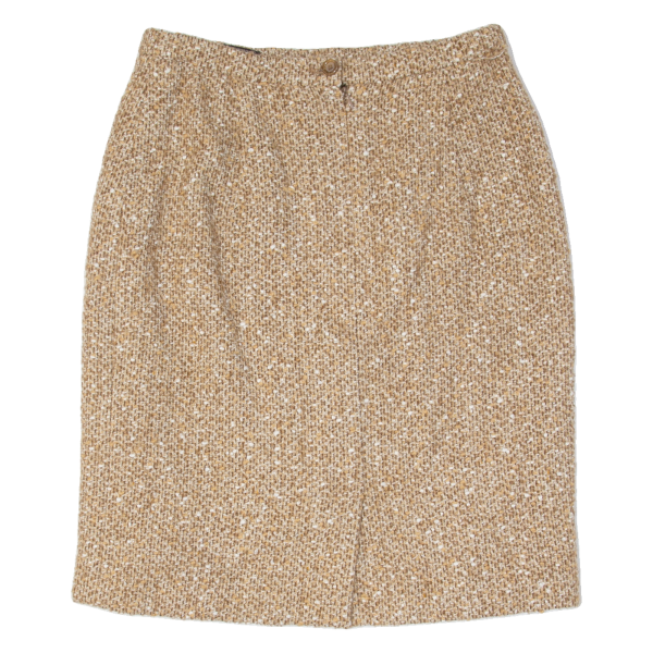 MADELEINE Womens Pencil Skirt Beige Knee Length Wool 90s UK 16 Online Hot Sale