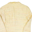 VERTIGO Womens Blazer Jacket Yellow 90s Striped M Online Hot Sale