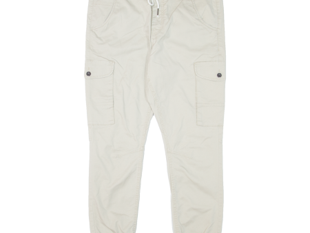 YES OR NO Cargo Womens Trousers Beige Slim Tapered W32 L27 Online now