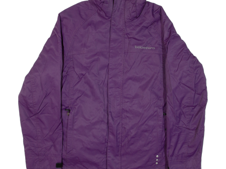 BELOWZERO Fleece Lined Womens Ski Jacket Purple Nylon L For Discount