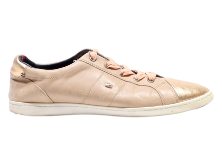 TOMMY HILFIGER Sneaker Trainers Beige Leather Womens UK 6 Supply